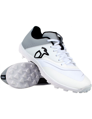 Kookaburra KC 3.0 Rubber Jnr Cricket Shoes - White/Grey